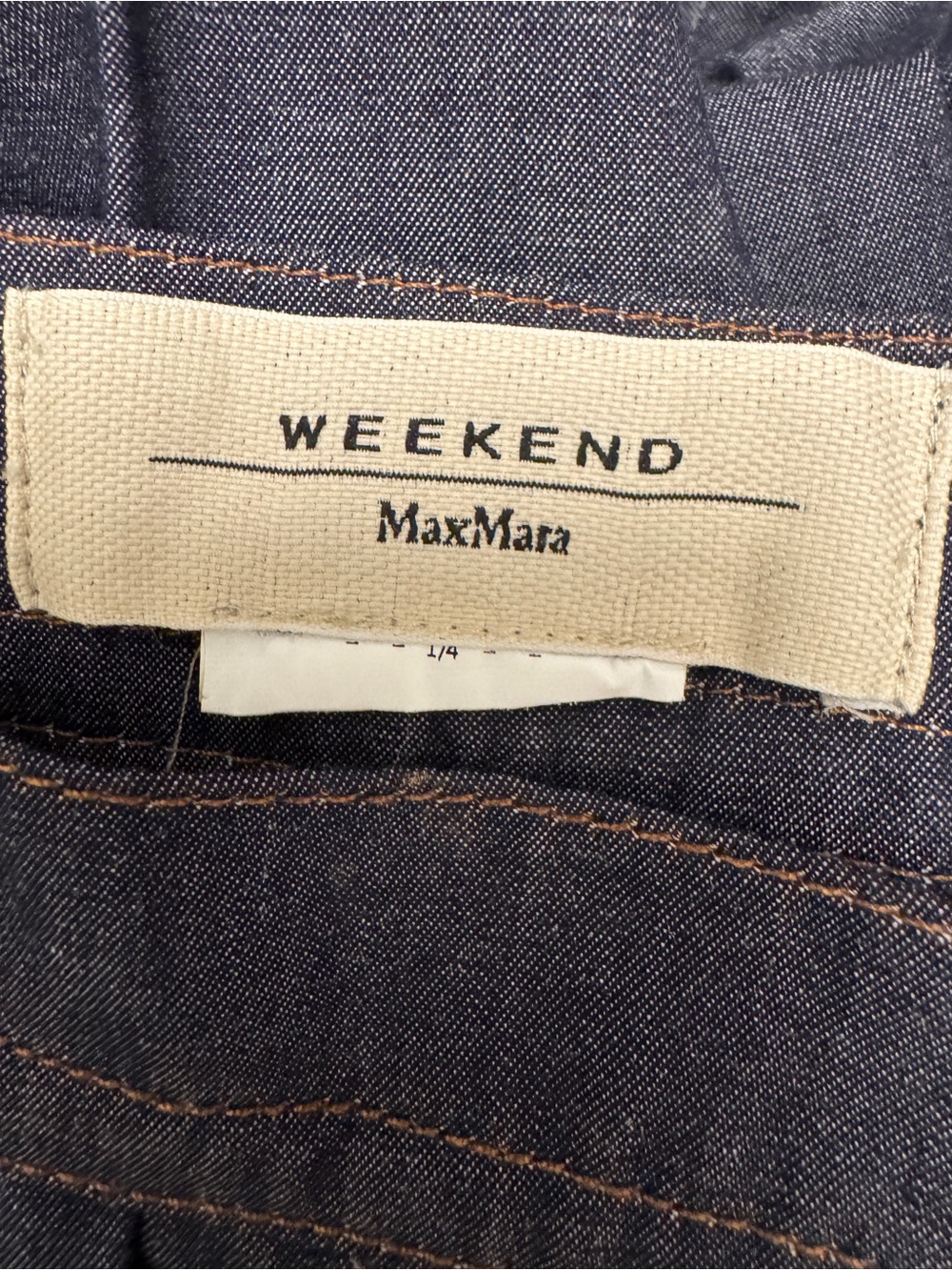 MaxMara Weekend Skirt - Pleated Blue Denim Old Money Office Business 12 - Picture 5 of 5